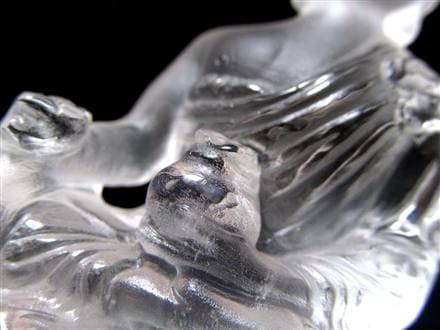 水晶 クォーツ クリスタル 薬師如来 彫刻 置物