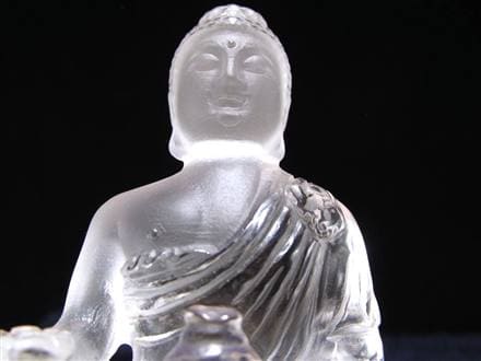 水晶 クォーツ クリスタル 薬師如来 彫刻 置物