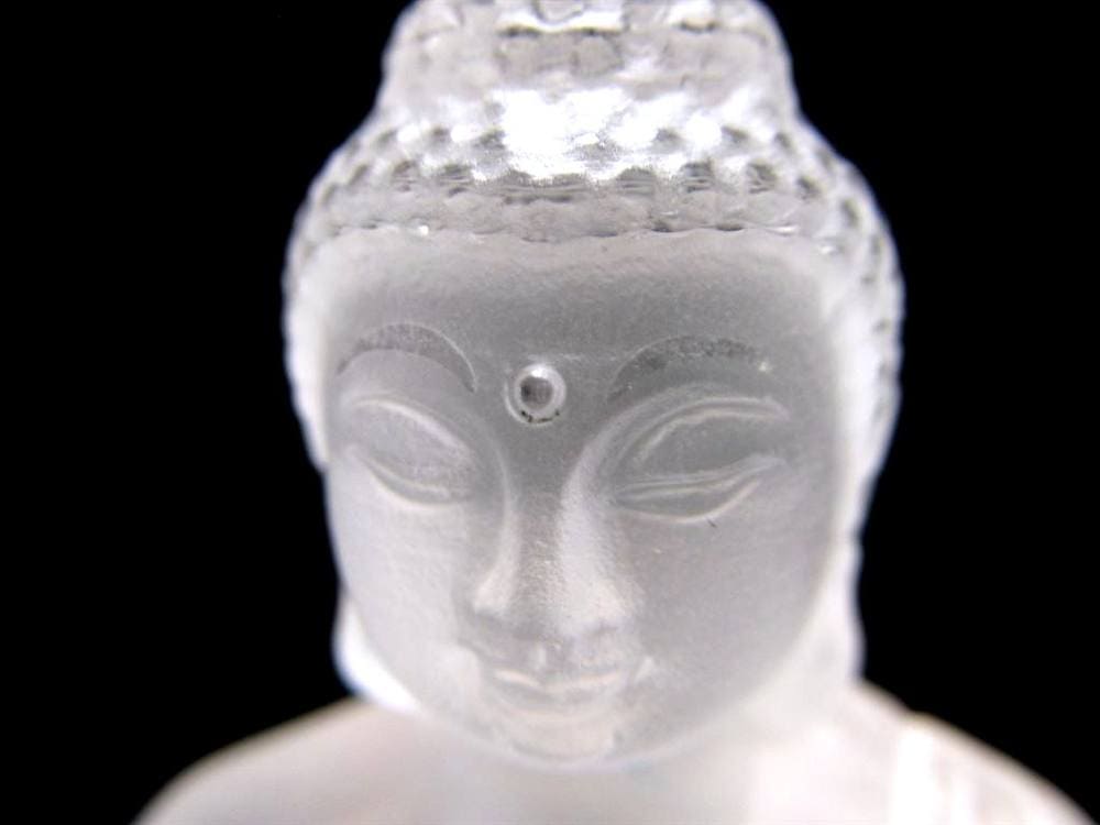 水晶 クォーツ クリスタル 薬師如来 彫刻 置物