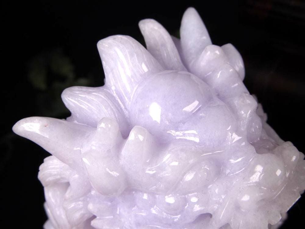 翡翠 ヒスイ 彫刻置物 龍 玉璽