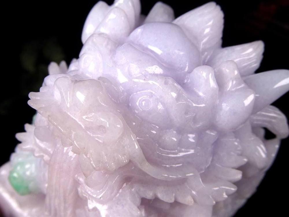 翡翠 ヒスイ 彫刻置物 龍 玉璽