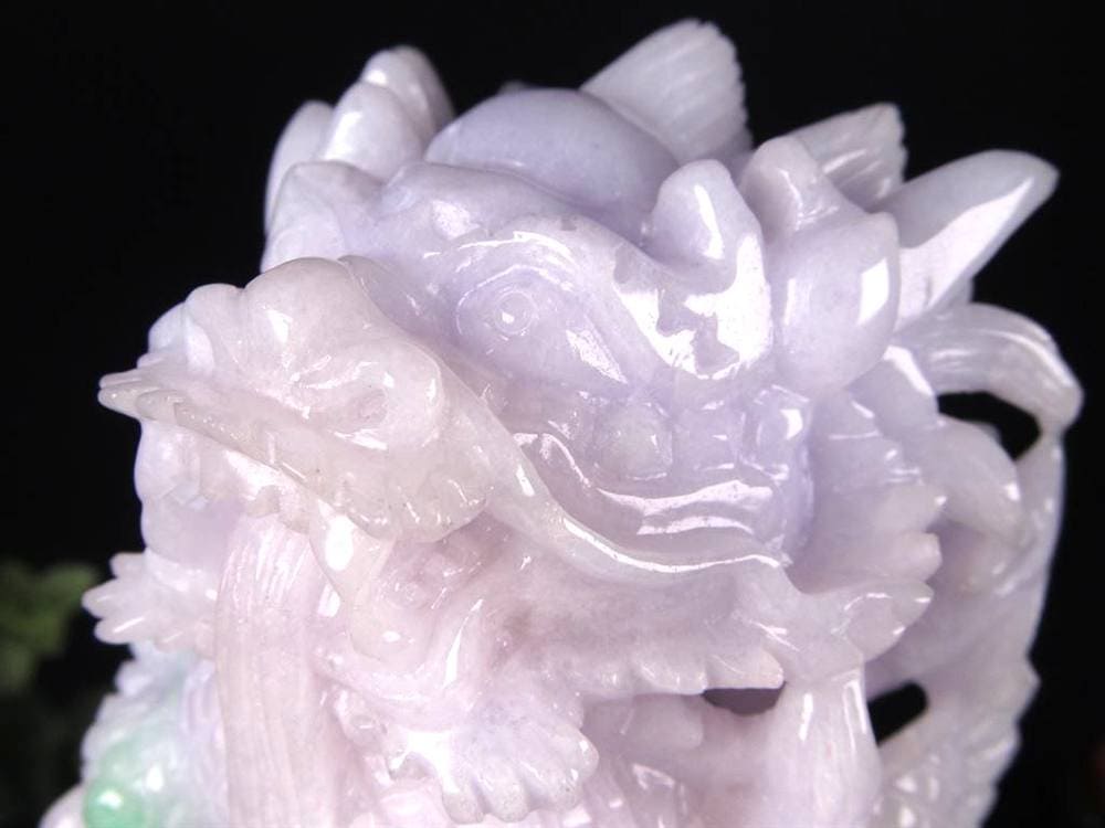 翡翠 ヒスイ 彫刻置物 龍 玉璽