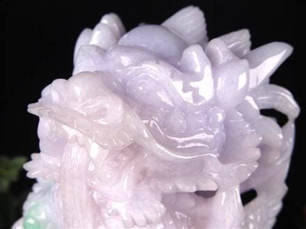 翡翠 ヒスイ 彫刻置物 龍 玉璽