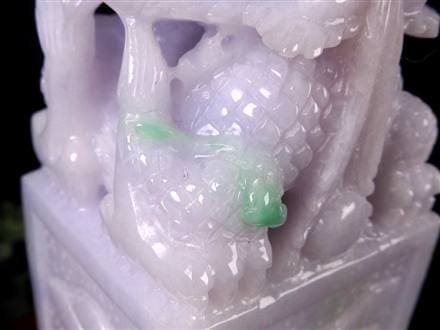 翡翠 ヒスイ 彫刻置物 龍 玉璽