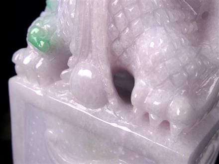 翡翠 ヒスイ 彫刻置物 龍 玉璽