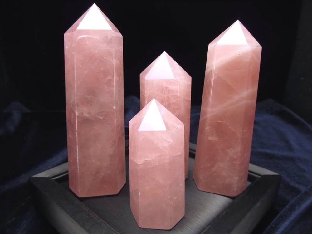 ローズクォーツ,六角柱,ポイント,恋愛運,マダガスカル産