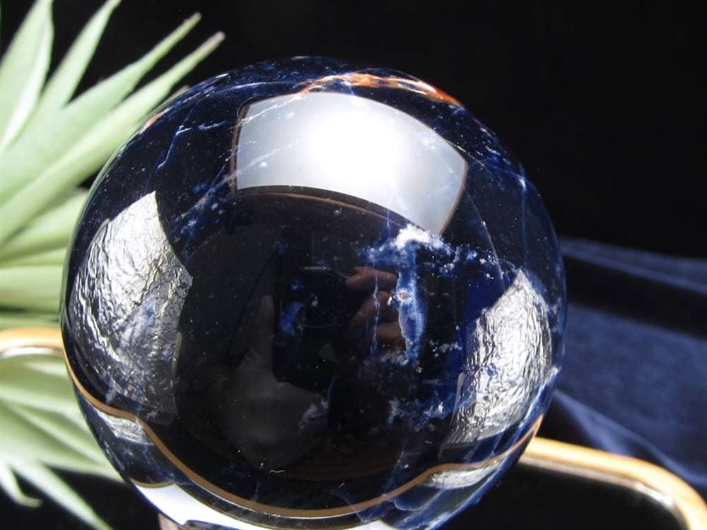 ソーダライト 方曹達石 丸玉 スフィア 置き物