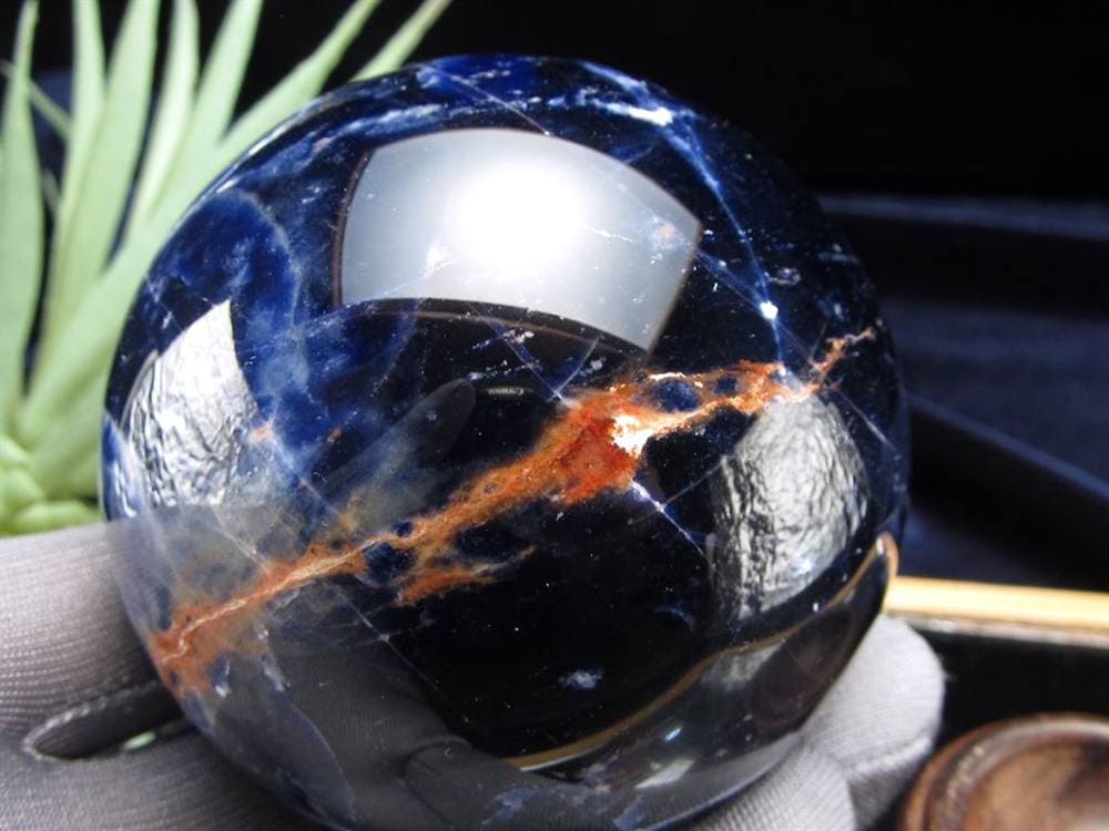 ソーダライト 方曹達石 丸玉 スフィア 置き物