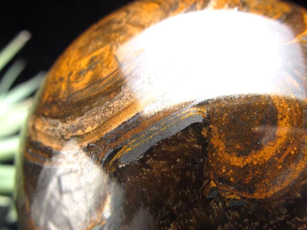 タイガーアイ 虎目石 丸玉 置物