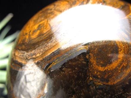 タイガーアイ 虎目石 丸玉 置物