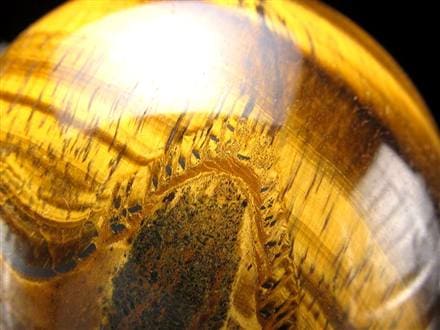 タイガーアイ 虎目石 丸玉 置物