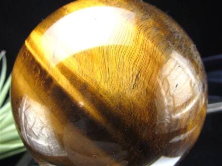 タイガーアイ 虎目石 丸玉 置物