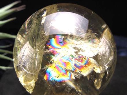 シトリン 黄水晶 丸玉 置物 金運 スフィア