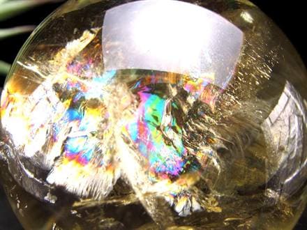 シトリン 黄水晶 丸玉 置物 金運 スフィア