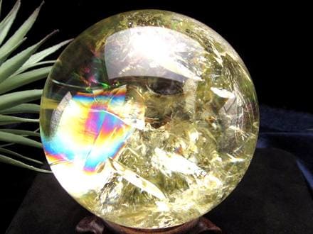 シトリン 黄水晶 丸玉 置物 金運 スフィア