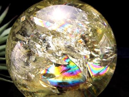 シトリン 黄水晶 丸玉 置物 金運 スフィア