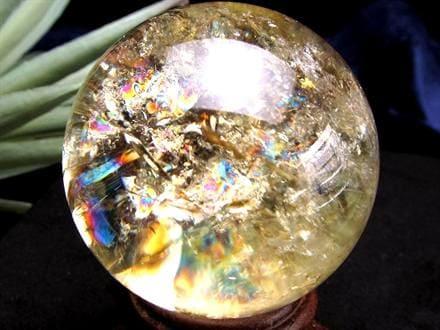 シトリン 黄水晶 丸玉 置物 金運 スフィア