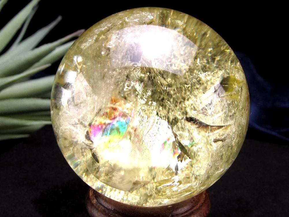 シトリン 黄水晶 丸玉 置物 金運 スフィア