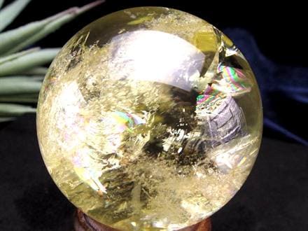 シトリン 黄水晶 丸玉 置物 金運 スフィア