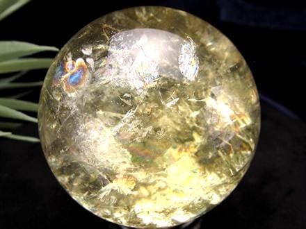 シトリン 黄水晶 丸玉 置物 金運 スフィア