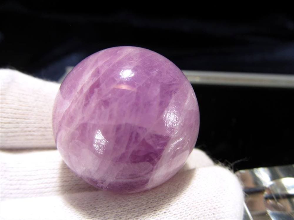 クンツァイト リチア輝石 丸玉 スフィア 置物