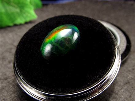 ブラックオパール カボション プレイオブカラー 蛋白石 遊色