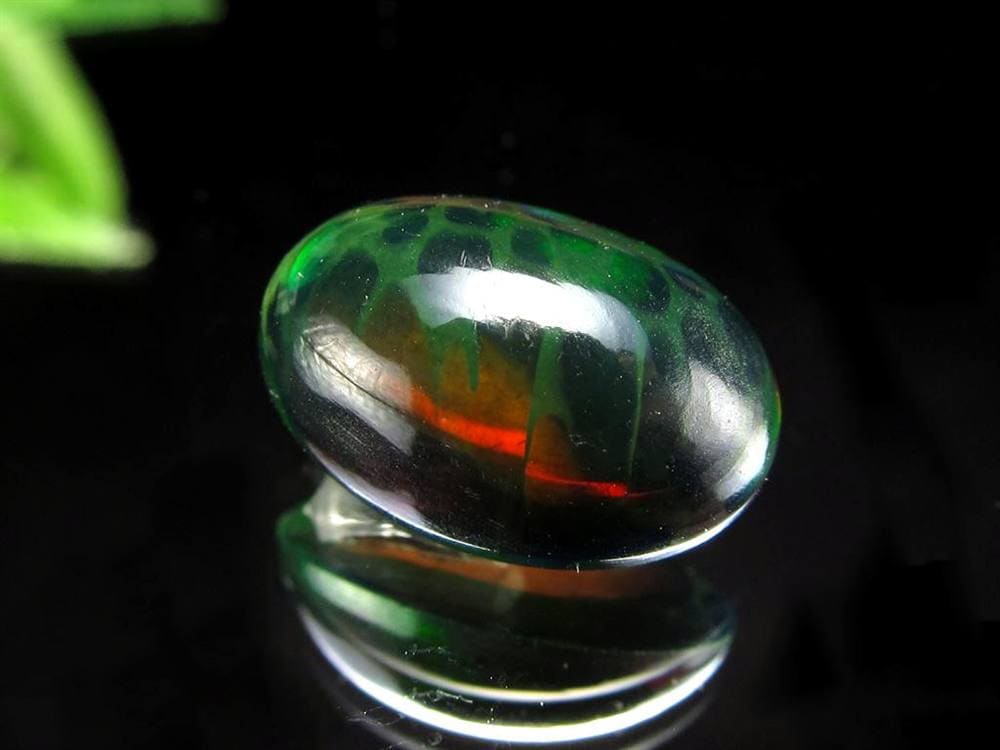 ブラックオパール カボション プレイオブカラー 蛋白石 遊色