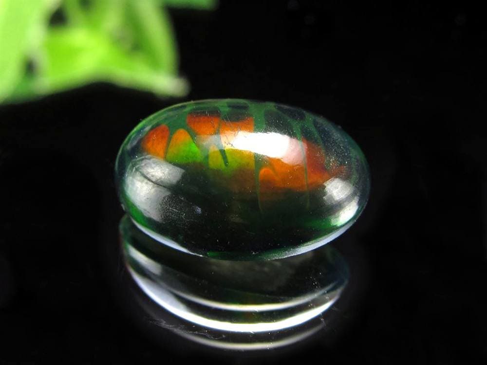 ブラックオパール カボション プレイオブカラー 蛋白石 遊色