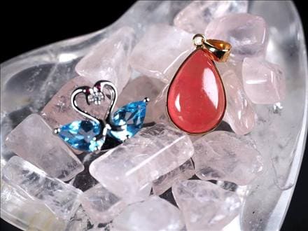 水晶 ハート 皿 トレイ ブラジル産