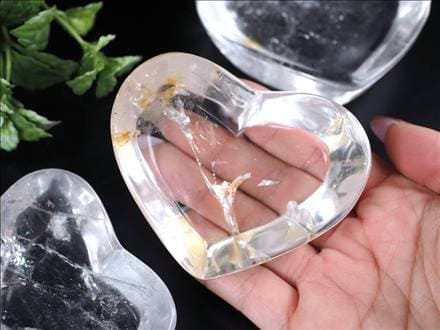 水晶 ハート 皿 トレイ ブラジル産