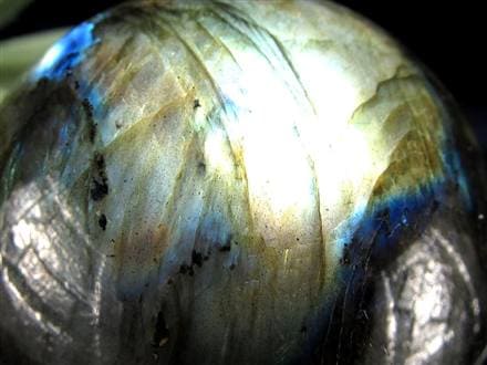 ラブラドライト 丸玉 スフィア シラー効果 置物 マダガスカル産