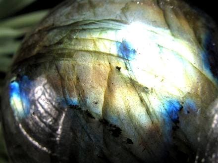 ラブラドライト 丸玉 スフィア シラー効果 置物 マダガスカル産