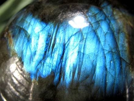 ラブラドライト 丸玉 スフィア シラー効果 置物 マダガスカル産