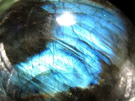 ラブラドライト 丸玉 スフィア シラー効果 置物 マダガスカル産