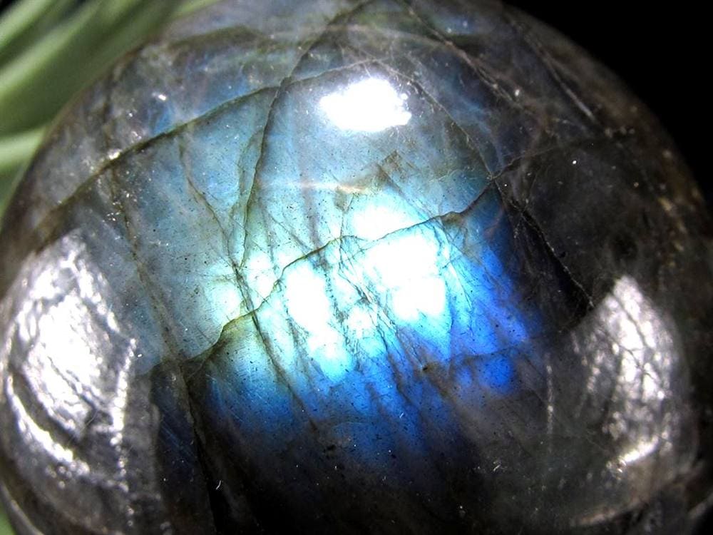 ラブラドライト 丸玉 スフィア シラー効果 置物 マダガスカル産