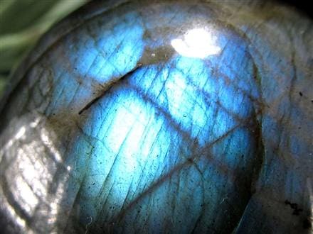 ラブラドライト 丸玉 スフィア シラー効果 置物 マダガスカル産