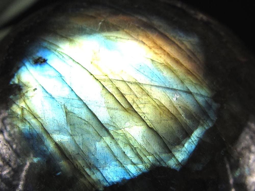 ラブラドライト 丸玉 スフィア シラー効果 置物 マダガスカル産