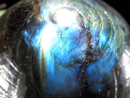 ラブラドライト 丸玉 スフィア シラー効果 置物 マダガスカル産