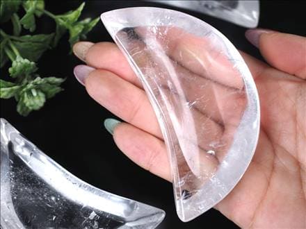 水晶 ムーン 皿 トレイ 三日月