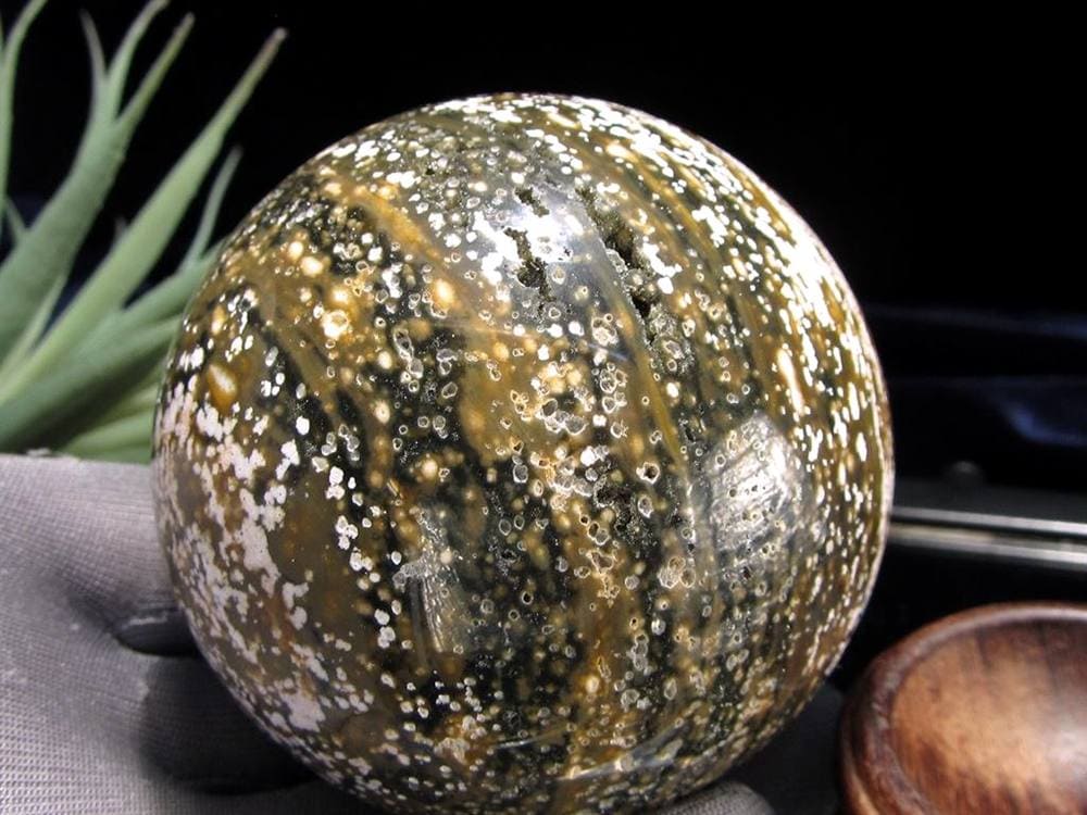 オーシャンジャスパー オビキュラージャスパー ジャスパー 碧玉 丸玉 スフィア