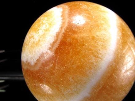 オレンジカルサイト 方解石 丸玉 スフィア 置物