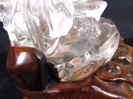 関羽 水晶 彫刻置物 三国志 風水