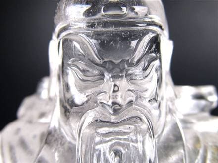 関羽 水晶 彫刻置物 三国志 風水