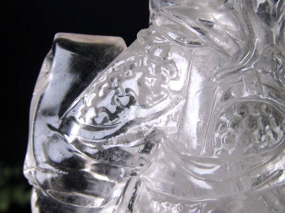 関羽 水晶 彫刻置物 三国志 風水