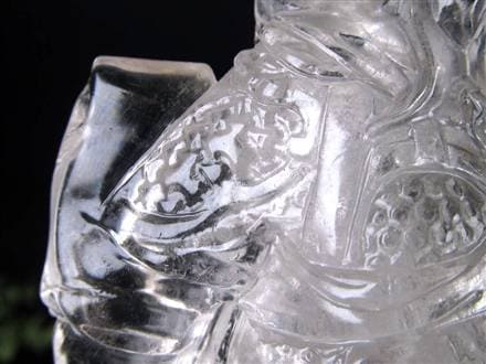 関羽 水晶 彫刻置物 三国志 風水