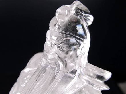 関羽 水晶 彫刻置物 三国志 風水