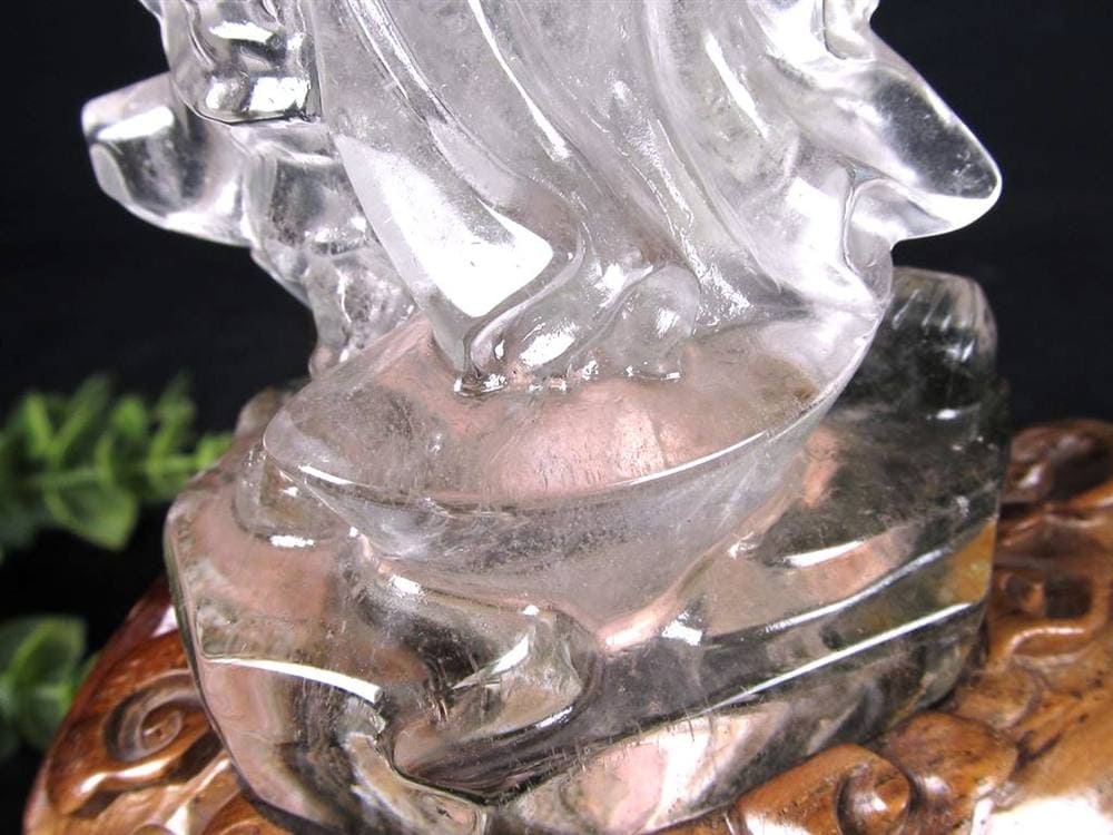関羽 水晶 彫刻置物 三国志 風水