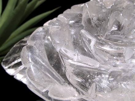 水晶 薔薇 彫刻置物 クォーツ 天然石