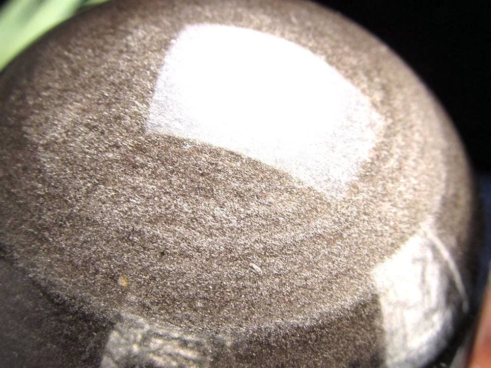 オブシディアン 黒曜石 シルバーシラー 丸玉 置物