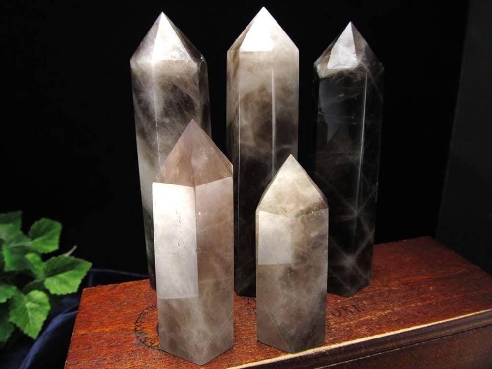 スモーキークォーツ 煙水晶 六角柱 ポイント 原石